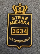Naszywka numerowa Straż Miejska Warszawa 