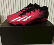 Adidas X – Rozmiar 42, dynamiczne korki piłkarskie FG, czerwono-czarne