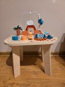 Drewniany stolik edukacyjny Janod z kolekcji Dinozaury