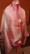 szal jedwab naturalny 100% 50x160  przewaga lososiowego 13