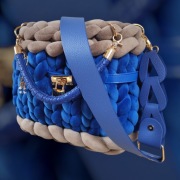 Torebka ręcznie robiona, rękodzieło, kuferek z włóczki, chunky bag