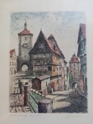 Rothenburg.Grafika Akwaforta 