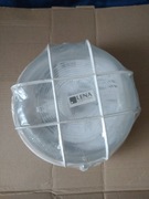 Oprawa oświetleniowa z klatką IP 44 230V okrągła oprawa z kloszem Lena