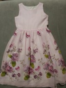 Sukienka Tiulowa bez Rękawów Haft w Kwiatuszki i Motyle Rozmiar 128/134