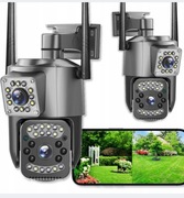 PODWÓJNA KAMERA WIFI IP SMART ZEWNĘTRZNA OBROTOWA 4MPX APLIKACJA ZOOM PUSH
