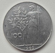 100 lirów włoskich z 1969 r. moneta