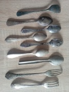 Zestaw starych sztućców 