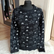 Sweterek damski print gwiazdy M 