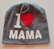 Czapka dziecięca Love z napisem ,,I Love MAMA" rozm uniwersalny