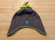 Szara czapka z polaru chłopięca jesienna zimową 6 - 12 lat okazja