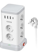 Gniazdo wielokrotne 15w1 Listwa przepięciowa FDTEC USB