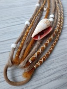 Dredy w gumce dredloki peruka warkoczyki ozdoba zagęszczanie włosów treska