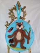 ZAWIESZKA FILC "BÓBR NIKODEM" HAND MADE