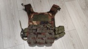 Kamizelka taktyczna / Chest Rig MOLLE – kamuflaż leśny – używana