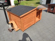 Buda z przedsionkiem tarasem dla psa duża XL ocieplana MASYWNA SOLIDNA