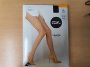 RAJSTOPY CZARNE GŁADKIE GATTA CIENKIE 15DEN, ROZMIAS 2-S