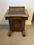 Sekretarzyk Davenport ANTYK WIKTORIANSKI ok 1860r. Czeczota orzechowa