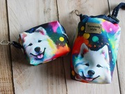 Zestaw saszetka na smaczki i woreczki # samoyed