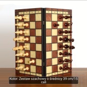 Ręcznie Robiona Magnetyczna Duża Składana Szachownica - 39 cm Drewniana