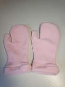 polarowe rękawiczki dla dziecka różowe 3-5 lat NOWE hand made druga warstwa