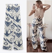 ZARA spodnie z nadrukiem i paskiem, limited edition, r. M