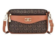 Nowa damska torebka listonoszka, regulowany pasek, Brązowa