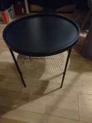 Halmar KAMPA ława czarny / rattan naturalny