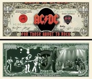 AC/DC gwiazdy estrady banknot kolekcjonerski