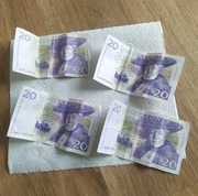 20 Koron/ SZWECJA ,FIFTY PENCE (50)-2003,FIVE PENCE (5)-2014/ANGLIA