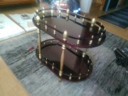 Barek mosiężny na kółkach