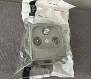 Karlik Mini 27MGS - Gniazdo antenowe RTV-SAT - Szary mat