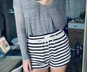 Spodenki H&M rozmiar L 40 czarno-białe