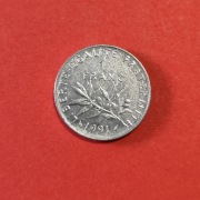 Moneta 1 frank 1991, Francja