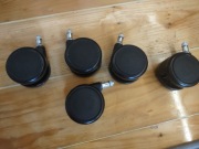 Kółka do fotela krzesła 5 sztuk ,średnica bolca 11 mm