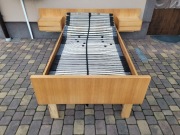 Mid Century Drewniane Łóżko Z Szafkami Design lata 60/70 Vintage