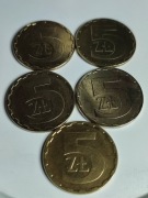 1985 rok - monety o nominale 5 zł z czasów PRL