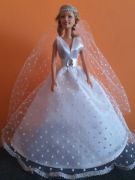 Suknia ślubna ,ubranko dla lalki barbie
