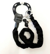 Blokada łańcuchowa rowerowa i motocyklowa łańcuch kajdanki +3 klucze zamek