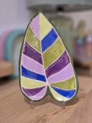 Ceramiczny liść - Philodendron Variegata Variegated