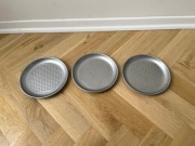 3 talerzyki ze stali nierdzewnej np do mikrofali 