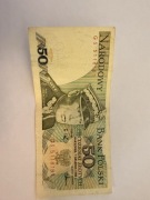 Banknot 50 zł z ciekawym numerem seryjnym 