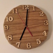 Zegar z plastra DĘBU hamd made.