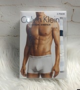 Calvin Klein bokserki męskie M 3-pak Cotton Stretch białe szare