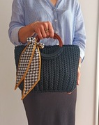 Torebka KŁOSEK czarna szydełkowa