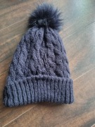 Ciepła czapka z pomponem dla dieci 110-128