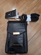 Mała torebka etui na portfel telefon Puccini czarna 