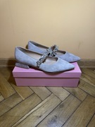 Alma en Pena Baleriny Zamszowe Kryształki Vison 39 Biżuteryjne