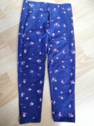 Legginsy granatowe w kwiaty 116 Sinsay 