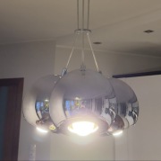 Lampa Wisząca Chromowane Kule – Styl Glamour / Space Age
