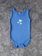 Body na lato bez rękawków niebieskie rybki r. 80